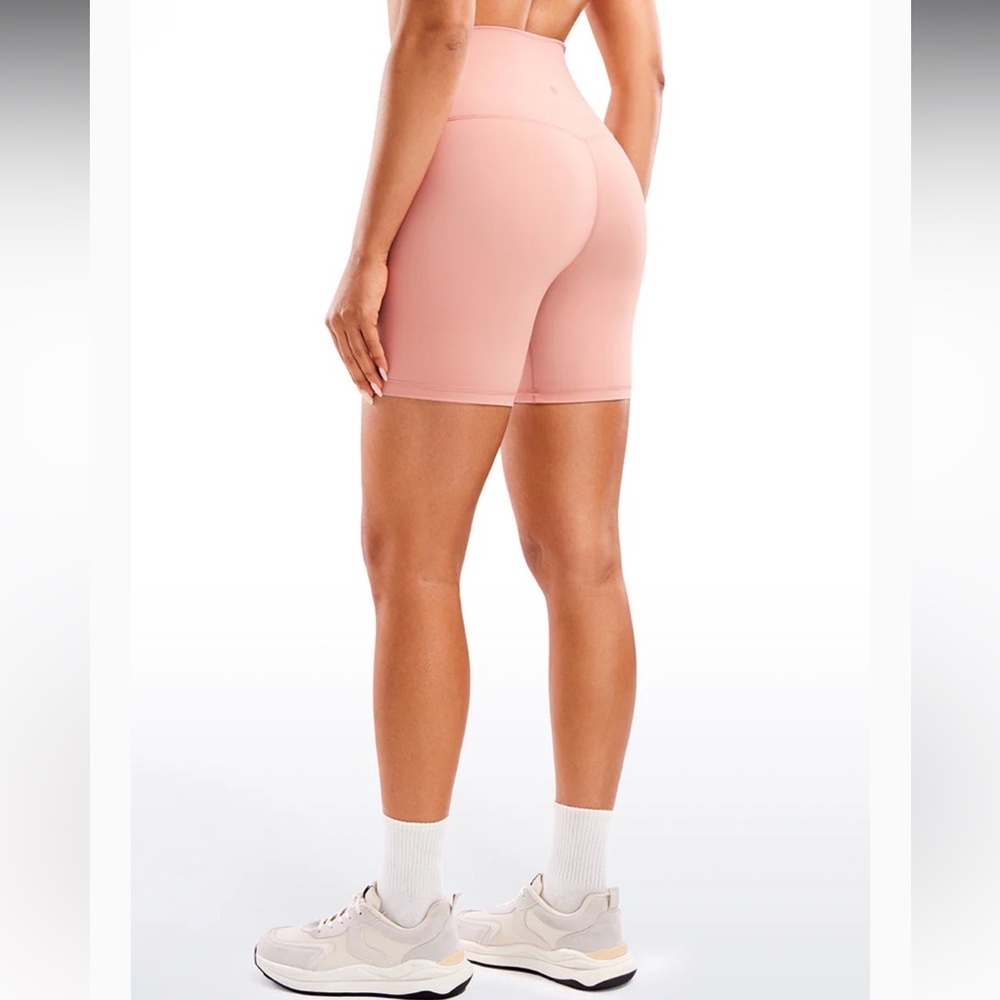 CRZ YOGA Brushed Biker Shorts Pink Puff